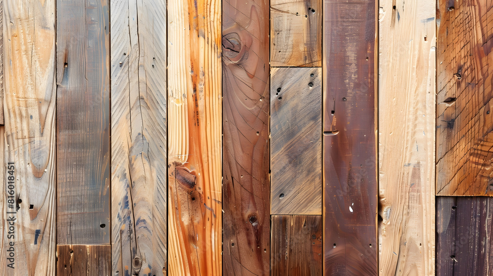 Poster recycle wood board background pattern : generative ai