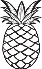 Obraz premium Pineapple.Mascot Templates.Vector illustration ready for vinyl cutting.