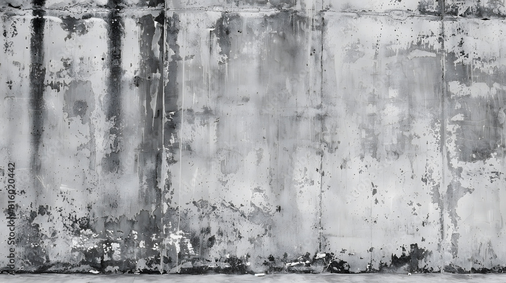 Poster old wall panorama texture cement dirty gray with black background abstract grey and silver color des