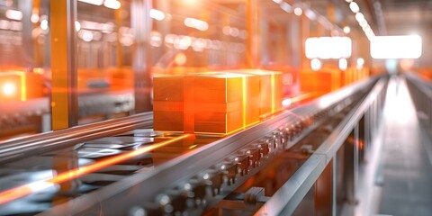 Revolutionary Conveyor System Utilizes Holographic Data for Parcel Transportation. Concept Logistics, Technology Innovation, Holographic Technology, Parcel Transportation, Automation Systems