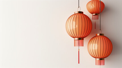 Chinatown red lantern lighting ornamental at night, Chinese new year and lantern festival concept. Chinese Lanterns Decoration During Chinese New Year. Illuminated red lanterns decorating trees. 