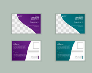  Modern and corporate business postcard template design