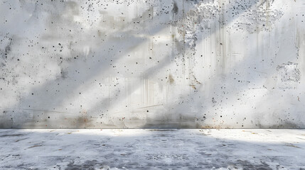 Dirty dark white cement wall and floor texture : Generative AI