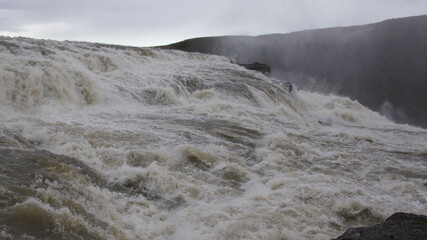 waterfall in the mountains