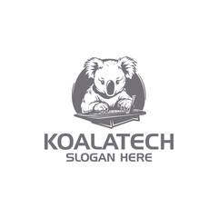 Koala tech logo vector illustration