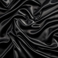 Fototapeta premium a black silk fabric texture square sample patch