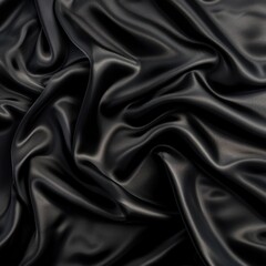 a black silk fabric texture square sample patch