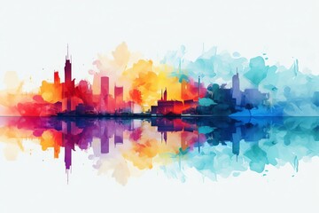 Obraz premium Realworld issues flat design front view documentary style theme water color Splitcomplementary color scheme