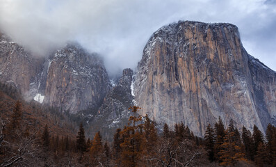 Winter Storm Clearing over El Capitan in the Morning, Yosemite National Park, California