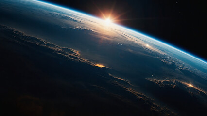 sunrise over the earth