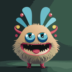 Funny creature, happy, portrait, photorealistic, hyper detailed