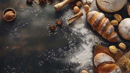 world baking day background concept with copy space