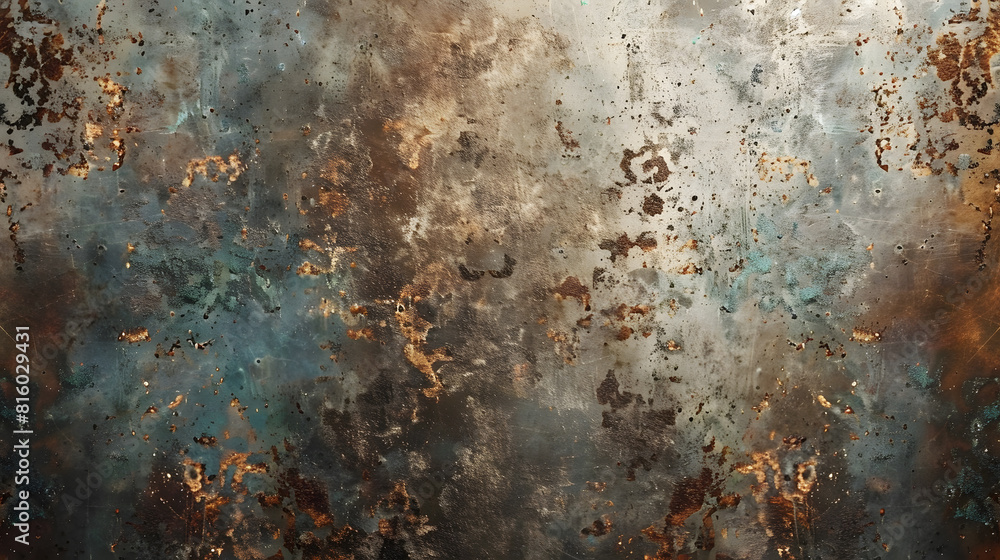 Poster Zinc Texture Zinc Background Zinc Rust Background texture of Rusted steel metal corroded texture Grunge background texture For art design or web design and vertical background : Generative AI
