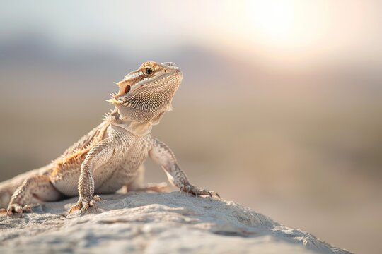 Bearded dragons reptile pet close up - Powered by Adobe