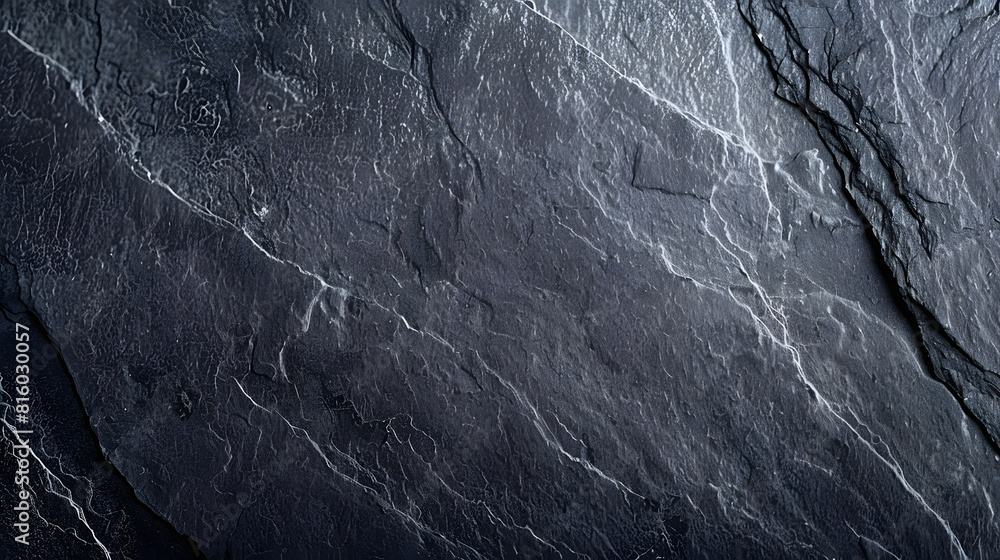 Poster Dark grey black slate background or texture : Generative AI