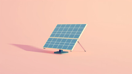 Solar panel on a plain light colored background