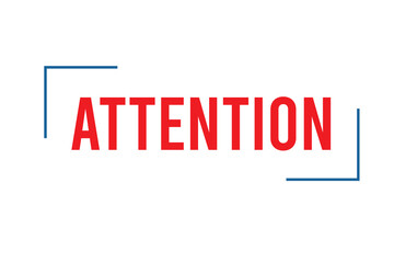 red stamp with the words attention