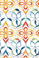 seamless pattern, simple line, abstract, minimalist style, intricate