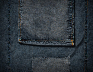 blue jeans texture with seam and pocket