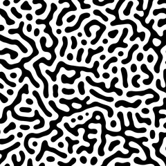 Turing Reaction Diffusion abstract pattern pattern background sketch engraving PNG illustration. T-shirt apparel print design. Scratch board imitation. Black and white hand drawn image.
