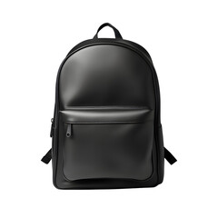 Black backpack mock up isolated on transparent background