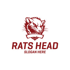 Rat's head logo vector illustration