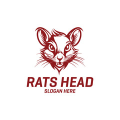 Rat's head logo vector illustration