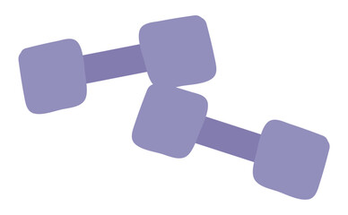 Fitness dumbbells in flat design. Gym equipment for athletic workout. Vector illustration isolated.