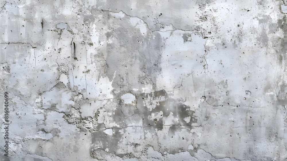 Aufkleber old gray concrete wall texture panoramic background : generative ai