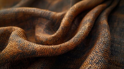 Obraz premium Dark brown fabric texture material fabric background