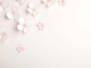 A serene cherry blossom wallpaper in pastel pink and white, ideal for springthemed decor, with a softfocus background that enhances the floral foreground