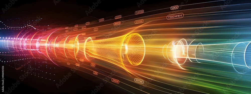 Poster electromagnetic waves a vivid visualization of frequency variations