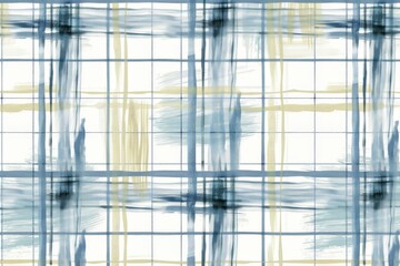 Hand-drawn checkered background. Watercolor seamless texture. Blue and white geometric pattern. Beautiful simple AI generated image in 4K, unique.