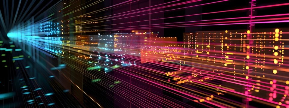 Vibrant D Graphic Illustrating the Detailed Frequency Allocation for Various Radio Communication