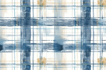 Hand-drawn checkered background. Watercolor seamless texture. Blue and white geometric pattern. Beautiful simple AI generated image in 4K, unique.