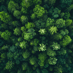 Aerial image of green forest. Environment background.