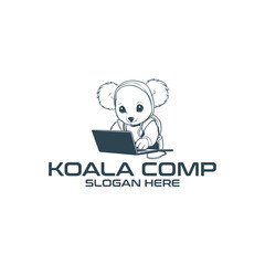 Koala tech logo vector illustration
