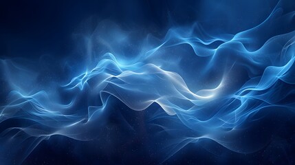 Fototapeta premium Close up of blue and black background with swirling smoke wave