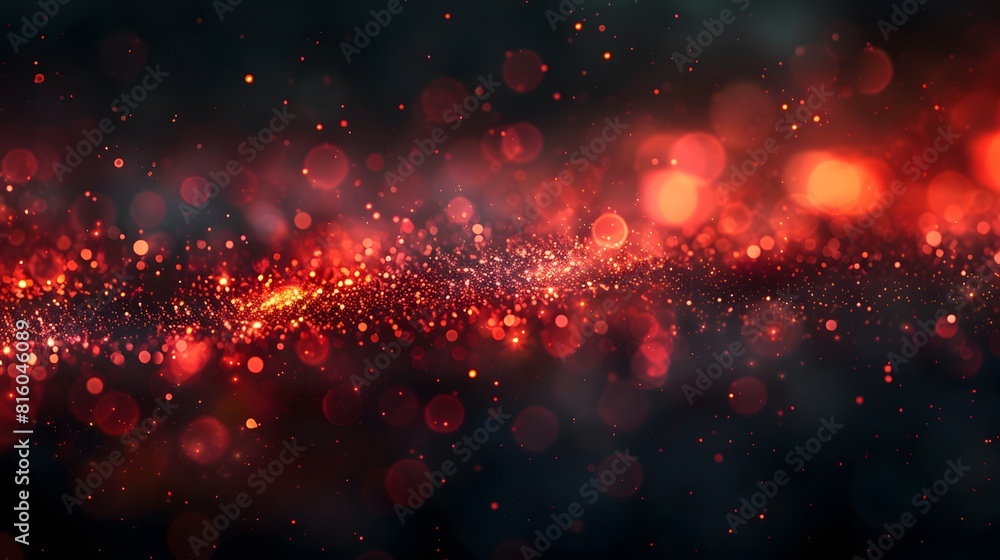 Poster Many small red and black dots background pattern