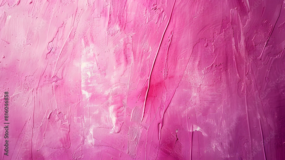 Aufkleber Empty pink color texture pattern cement wall studio background Used for presentation cosmetic nature products for sale online : Generative AI