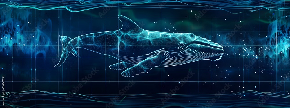 Poster spectrogram visual analysis of natural bird and whale song