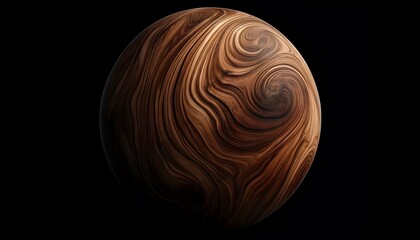 Detailed Photorealistic Texture of Rich Brown Wood Grain

