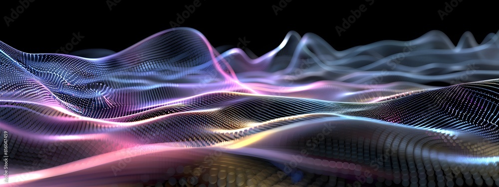Poster propagating waves at different frequencies a d animation demonstrating wave motion through a medium