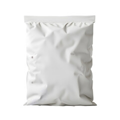 Fototapeta premium White plastic bag mockup for product isolated on transparent background. 3d blank white plastic bag for packaging design