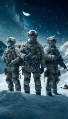 Soldiers in Arctic Camouflage