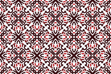 Fototapeta premium vintage seamless pattern with red and white color