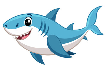 Fototapeta premium Cartoon animals under the sea ,Sea Life- Happy Fish