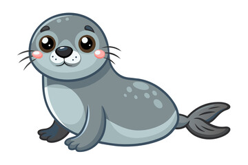 Obraz premium Cartoon animals under the sea ,Sea Life- Happy Fish