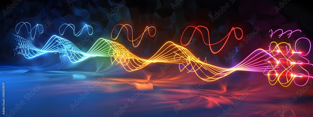 Poster frequency response of a material depicted through a comprehensive d