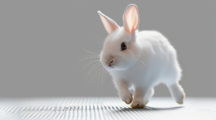 portrait of cute rabbit isolated